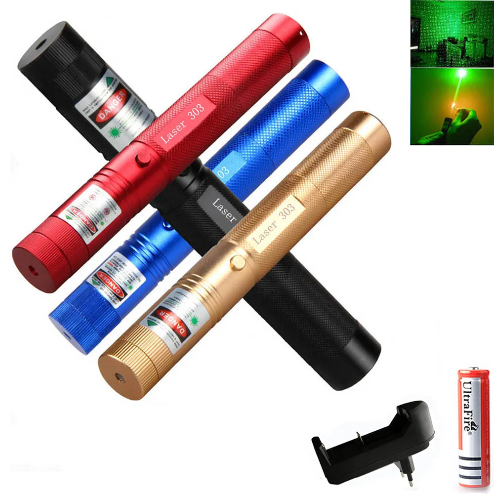 

Powerful Green Laser Pointer 5mw Range 1-2 km Military 532nm Laser 303 Pen With Star Cap flashlight Adjustable Focus
