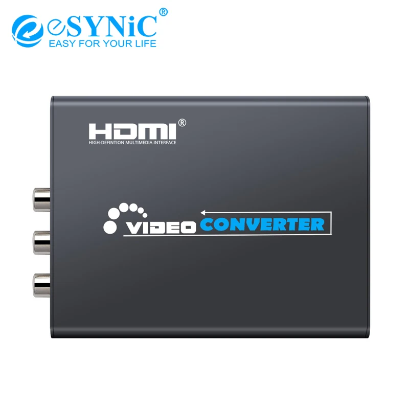 ESYNiC HDMI в композитный 3RCA AV S Video конвертер адаптер высококлассные для DVD/PS3/PS4/Xbox/STB | Отзывы и видеообзор