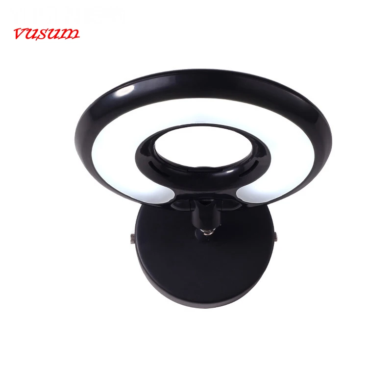 

LED Wall Lamp For Bedroom Round Reading Wall Sconce Applique murale luminaire Modern Mirror Light Office Lighting