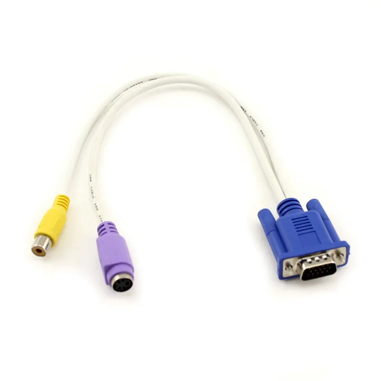 Портативный ПК ноутбук VGA SVGA в S-Video адаптеры RCA Plug композитный HD аудио AV TV Out