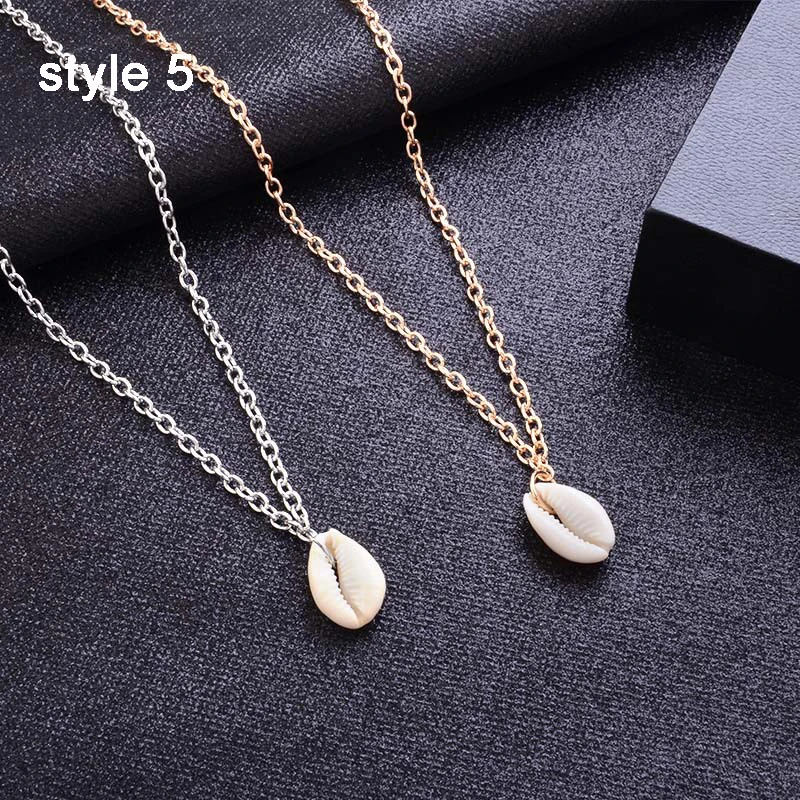 Donarsei многослойное ожерелье-чокер для женщин Boho Black Rope Seashell Золотая цепочка, колье Cowrie Conch пляжные украшения