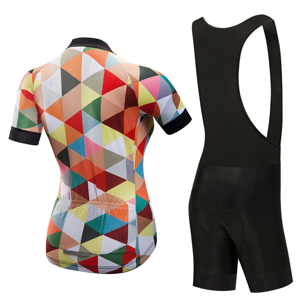 Летние женские велосипедные майки с нагрудником и шортами, комплекты одежды для гоночного велосипеда, женские велосипедные костюмы, форма для езды
