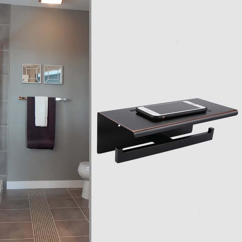 Oil Rubbed Bronze Stainless Steel Double Roll Toilet Paper Holder Dual