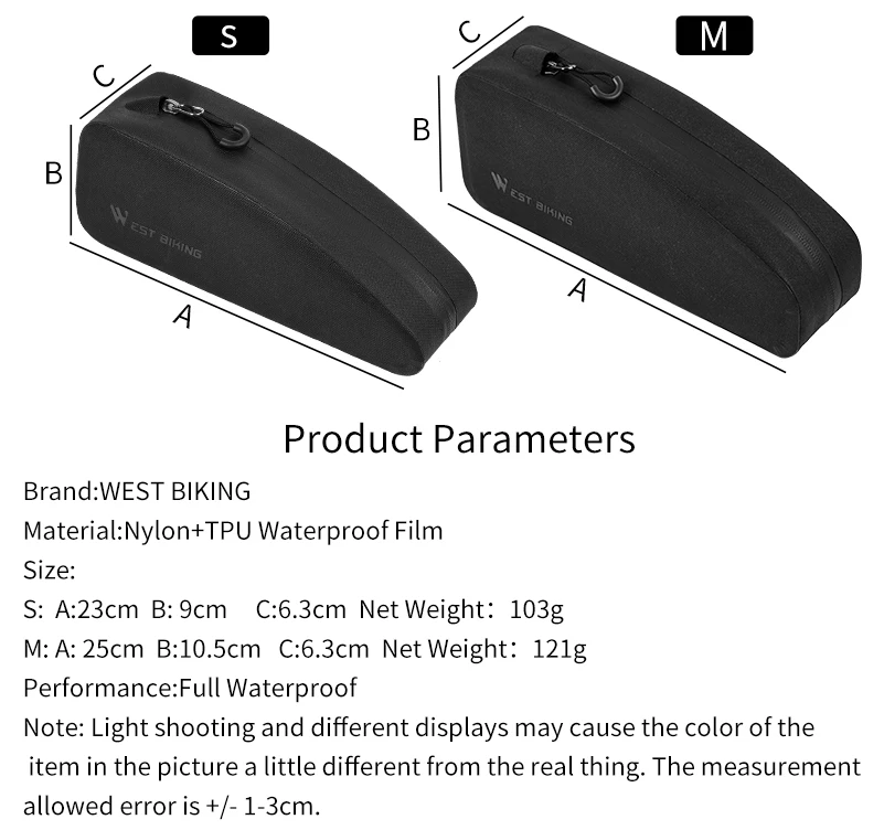 Sale WEST BIKING Bicycle Bag Waterproof MTB Road Bike Panniers Front Frame Basket Cycling Accessories Handlebar Triangle Bike Bags 1