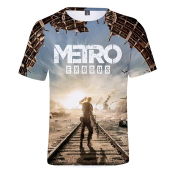 

NEW Metro Exodus clothes hot summer short-sleeved casual T-shirt unisex bottoming couple love parent-child role-playing