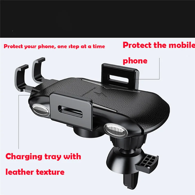 QI Wireless Car Fast Charger iPhone Mount Holder For Samsung S9 S8 Plus S7 Edge XS 8 2-IN-1 Fast Wireless Car Charger 30AP123