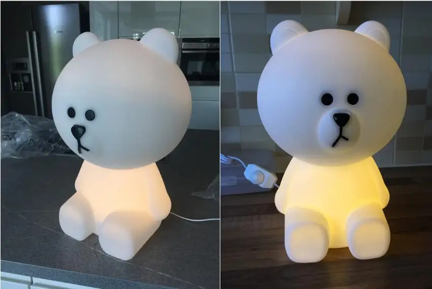 Новинка 30 см коричневый Медведь ночник Cony Line friend ночник для маленьких детей Рождественский подарок затемняемый Светодиодный