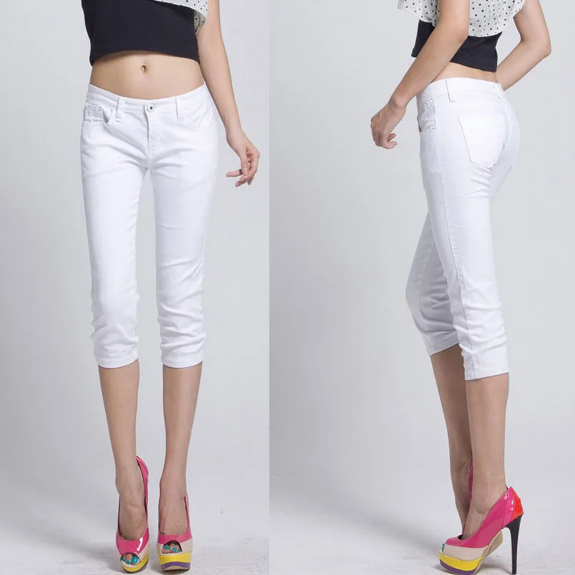 Share more than 84 white knee length trousers best - in.coedo.com.vn