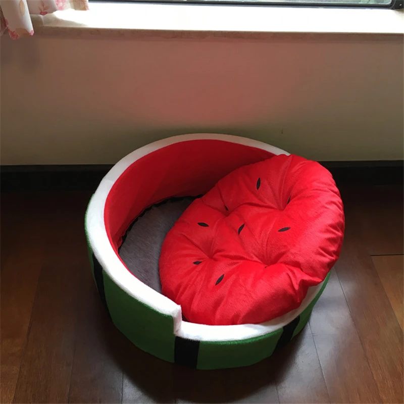 1pc Cute Kennel House Warm Cotton Watermelon Modeling Dog Bed Mat Sofa Pet Cat Bed for Dogs Fruit Bed S M L 1pc Cute Kennel House Warm Cotton Watermelon Modeling Dog Bed Mat Sofa Pet Cat Bed for Dogs Fruit Bed S M L