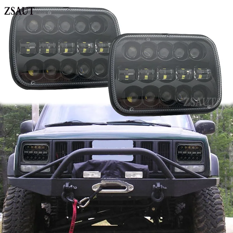 2 шт. новый 5x7 дюймов H4 светодиодный фонарь для Jeep Cherokee XJ Wrangler MJ Comanche Trucks Offroad