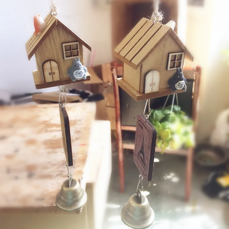

1PC Anime Studio Ghibli My Neighbor TOTORO Windbell Wind Chime Bell House PVC Action Figure Resin Collection Model Toy Doll Gift