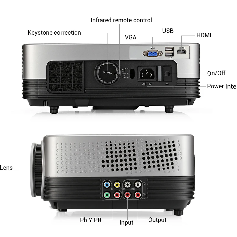 Exquizon Sv 428 светодиодный проектор 3000 люмен 1280*800 Android 6 0 встроенный wifi Поддержка 4K