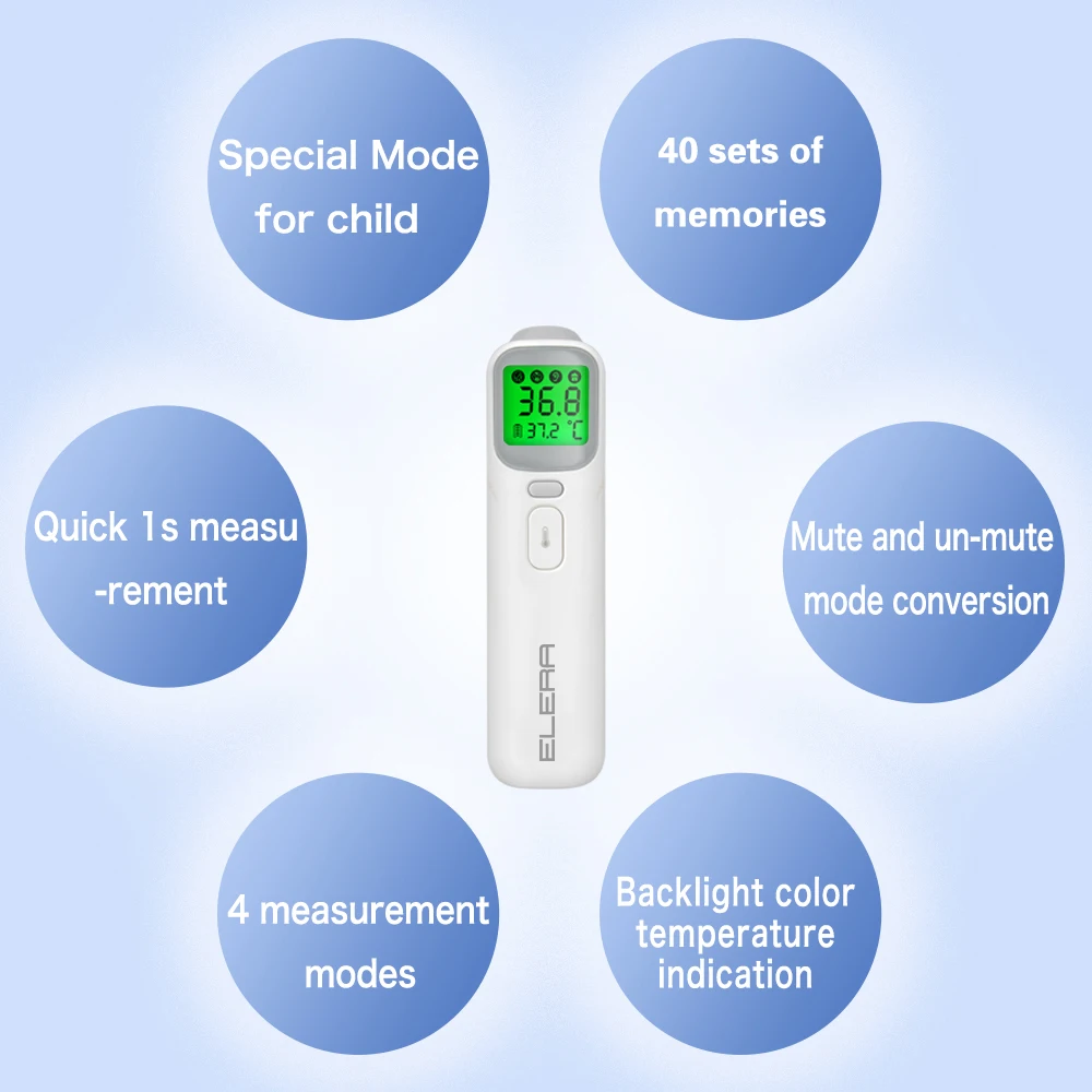 Бесконтактный детский инфракрасный термометр цифровой ЖК-дисплей измерение тела лоб ухо взрослый высокая температура тела ИК дети Termometro