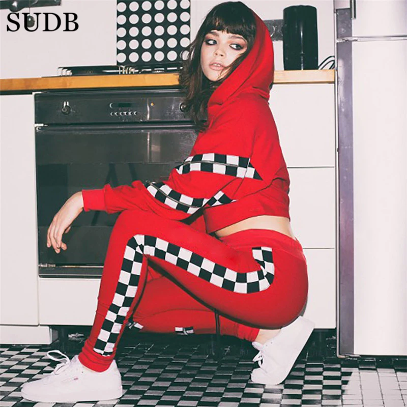 red trouser two piece