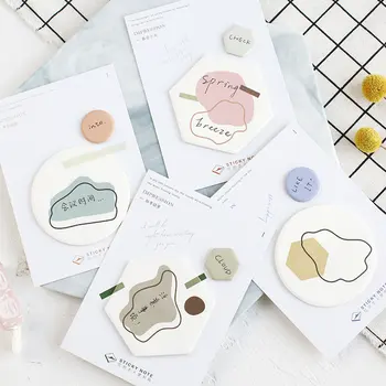 

Coloffice 2PCs/Set Impression Sticky Notes Seasons Series Color Memos Planner Stickers Students Memo Pads School Office Supplies