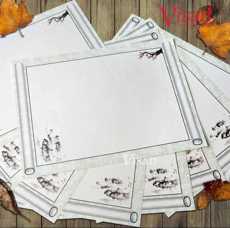8 pcs 중국어 편지지 편지 papercardboard 시트 편지 쓰기 용지