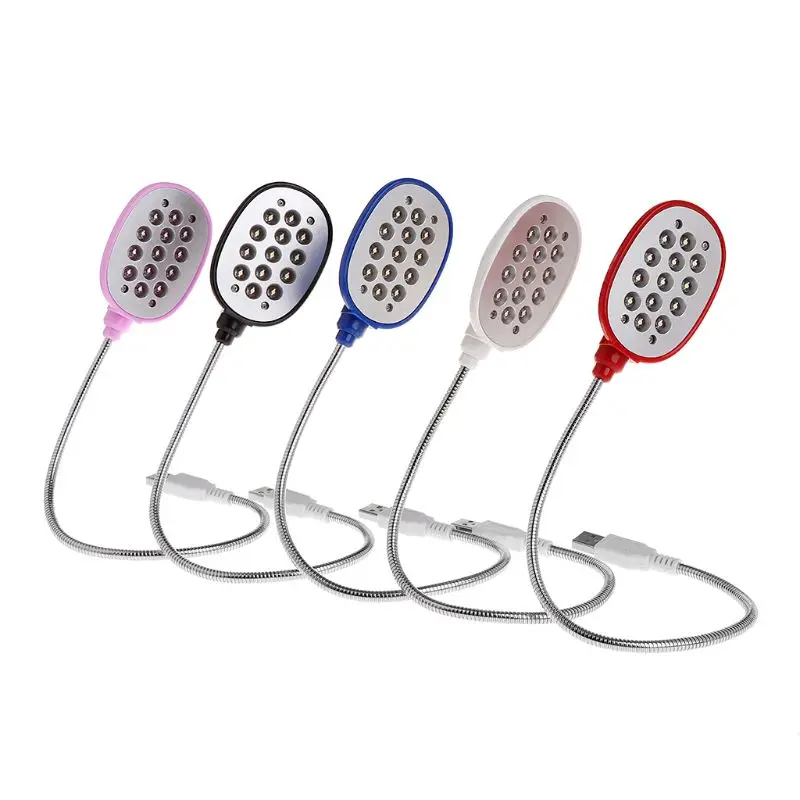 

USB LED Light Bright Table Desk Lamp Flexible Neck Adjustable Angle Portable Eye-Protection Reading Desktop Notebook PC