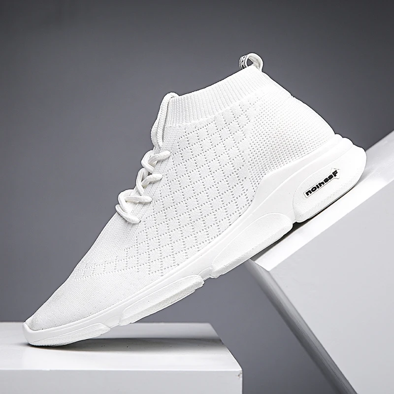 

Hemmyi Fashion Male Shoes Adult Summer Breathable Mesh Vulcanized Shoes White Sneakers Sh