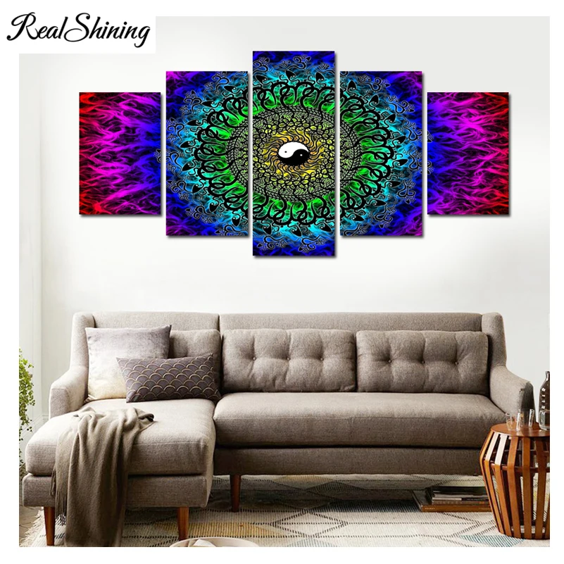 

REALSHINING Color Graphics Lines Diamond Painting full square 5d Diy Diamond Embroidery beadwork,Mosaic,stickers,puzzle FS2353
