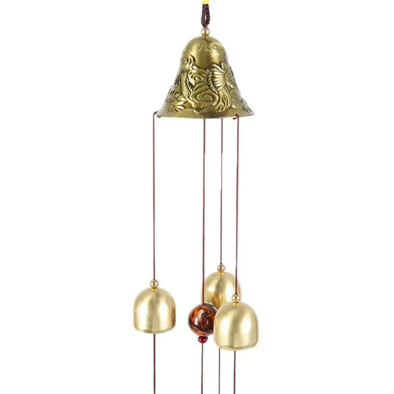 Медные колокольчики из сплава Lucky Gold Wind Chimes сад антикварное украшение для дома окно колокольчики