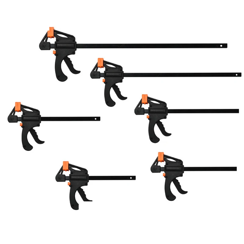 Spreader Work Bar Clamp F Clamp Gadget Tool DIY Hand Speed Squeeze Quick Ratchet Release Clip Kit 4