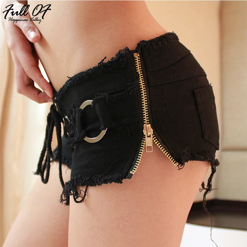 

Hot Befree Fashion short jeans woman Sexy black White denim Low waist Lace Up Women jeans Hole Night club ladies shorts clothes