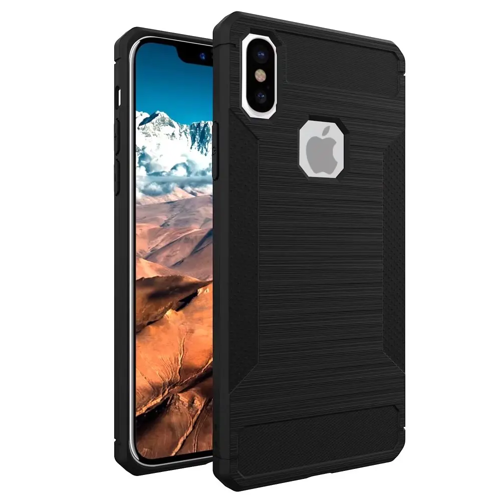 LANCASE For iPhone X Case Silicone Soft TPU Brushed