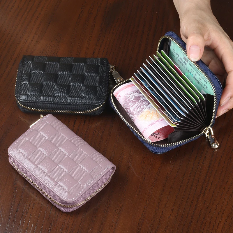 2018 Cow Leather Unisex ID Card Holder 7 Colors Card Wallet Fashion Credit Card Business Card ...