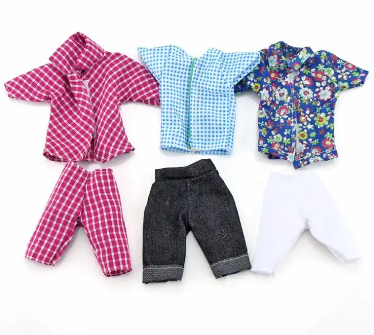3 комплекта/рубашка+ штаны модный костюм летняя одежда для отдыха одежда для мальчика Барби Кен Кукла