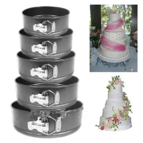 

New Arrivals Round Circle Non Stick Mold Birthday Cakes Tools Decorating Baking Tin Tray Pan Birthday Baking Cake Set