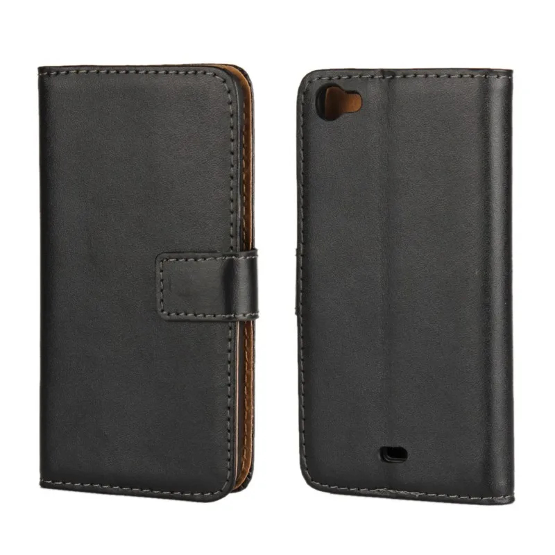 

Genuine Leather Wallet Flip Cover Case for Wiko Jimmy/Ridge Fab 4G/Ridge 4G with Card Slot Holder