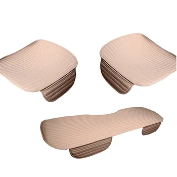 

3pcs/set Universal Leather Car Seat Cover Cushion Front Rear Backseat Cover Seat Auto Seat Protector Mat Pad Convenient Clean