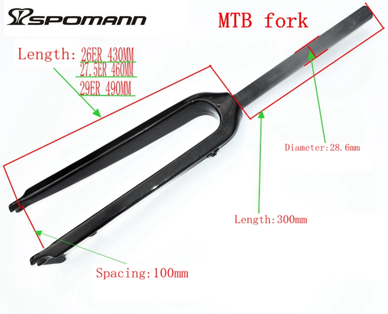 Нейтральный полный углеродного волокна горный велосипед вилка блюдо гвоздь издание жесткий велосипед вилка 26 27,5 29 ER mtb bicicleta аксессуары