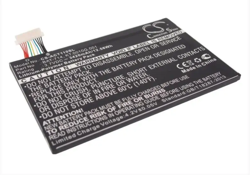 Cameron sino 3420 mAh батарея для ACER Iconia Tab A110(1ICP4/68/110) Летучая мышь-714 KT.0010G. 001