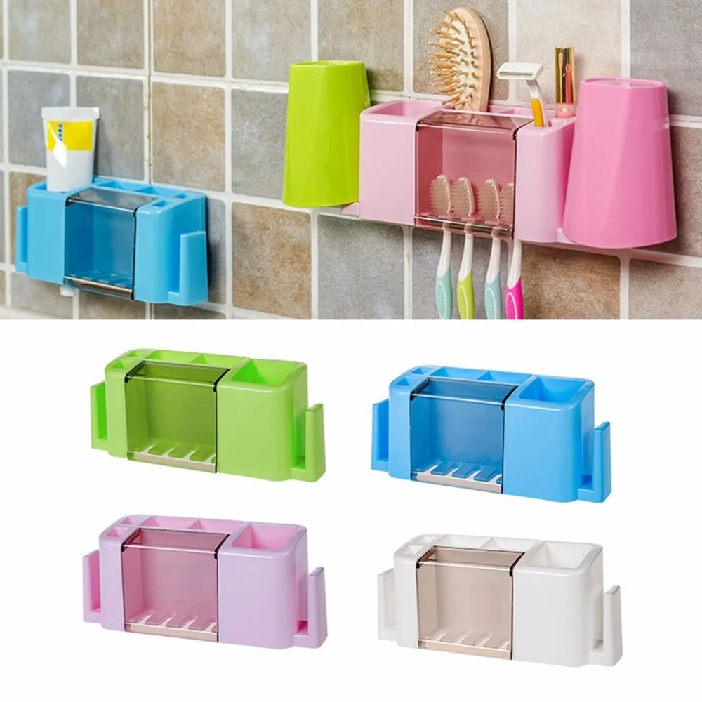 Bathroom Toothpaste Toothbrush Holder Creative Storage Case Waterproof Househeld Organizer Box Container Bathroom Accessories