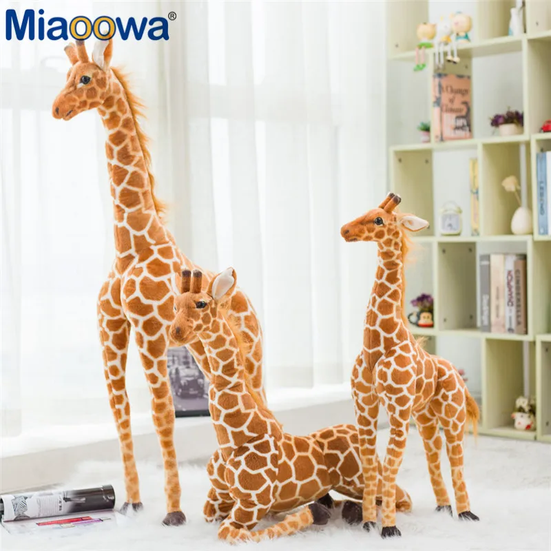 1pc 60 120cm Big Simulation Giraffe Plush Toys Cute Stuffed Animal Dolls Soft Animal Doll High 1 1pc 60 120cm Big Simulation Giraffe Plush Toys Cute Stuffed Animal Dolls Soft Animal Doll High 2