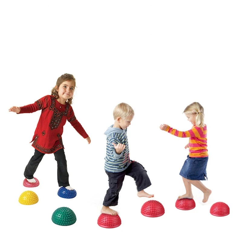 Yoga Half Ball Fitness Equipment Kids Elder Durian Massage Mat Exercise Balance Point Gym Yoga Pilates Ball Rubber massage ball agility training ball fitness ball