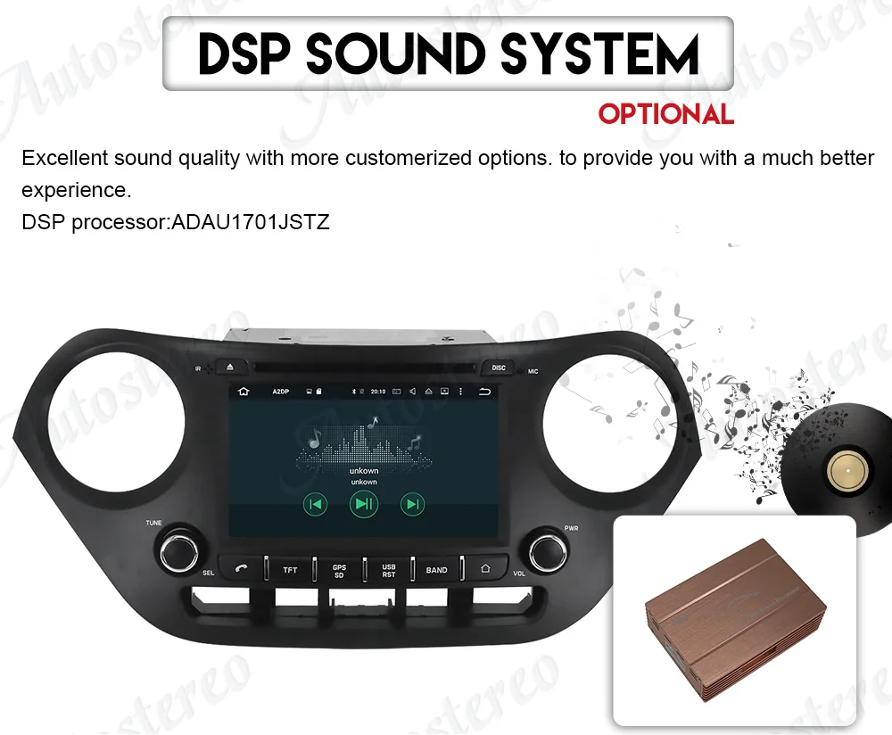 Clearance DSP newest Android 9.0 Car DVD Player for Hyundai I10 I-10 2013+ GPS navigation multimedia satnav stereo radio tape recorder Nav 24