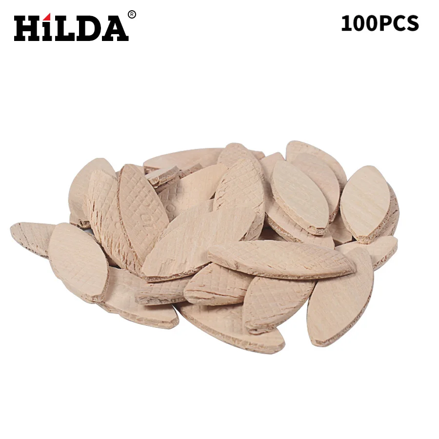 

HILDA 100PCS No. 10# Assorted Wood Biscuits For Tenon Machine Woodworking Biscuit Jointer