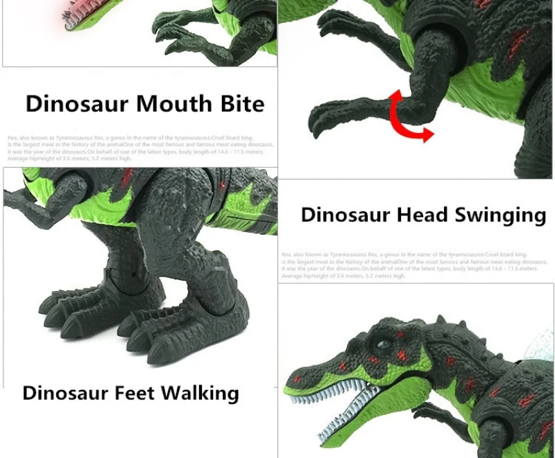 2019 Новый Юрского периода Электрический ходить динозавры 52 см большой световой звук моделирования модель интерактивный Динозавр мальчик