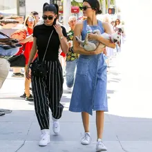 Kendall Jenner And Get Free Shipping On Aliexpress Y Backless Denim Women Dress Kendall Jenner Party Back Cross 2018 Summer Bandage Strap