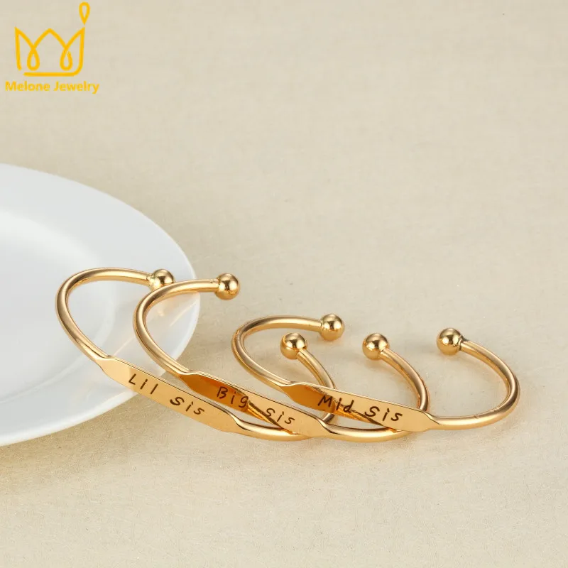 2017 Розничная торговля простой бар варп браслеты на заказ персонализированные