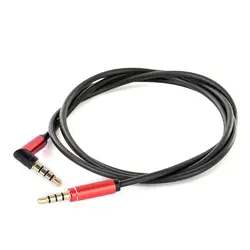 1 м 4 позолоченные мм 3,5 мм между мужчинами AUX автомобильный аудио кабель локоть l-образный Чистая медь мобильный телефон компьютер