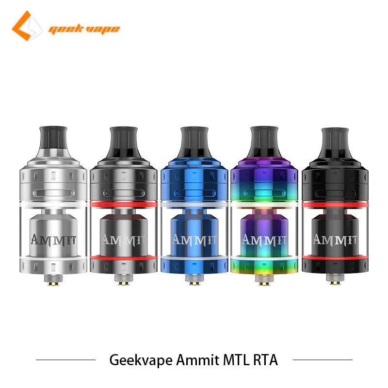 

Electronic cigarette Geekvape Ammit MTL 24mm RTA 4ML Atomizer Leak-Proof Single Coil Ammit Tank Vape Vaporizer vs Dual Zeus RTA