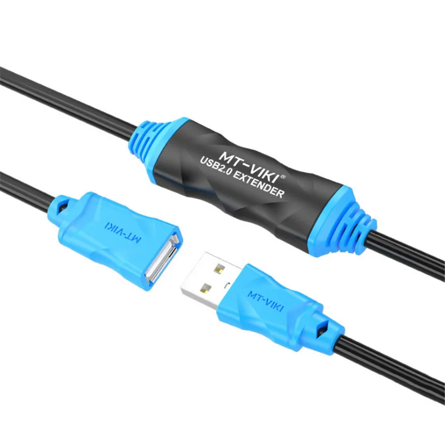 

High Quality Original MT-VIKI USB2.0 Extension Cable High Fast Speed Chipset Inside USB 2.0 Extender 10m 15m MT-UD10 15