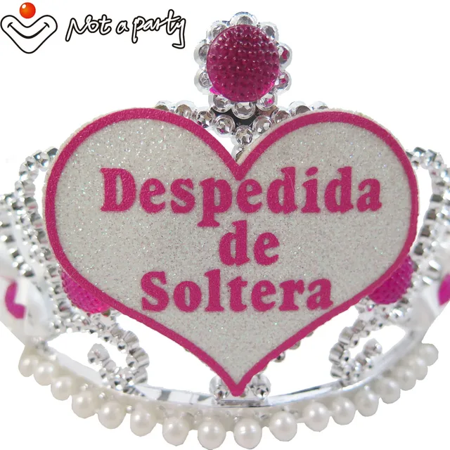 Wedding Events Spanish Word Bachelorette Party Tiara Bride To Be Wedding Events Spanish Word Bachelorette Party Tiara Bride To Be Accessories Pearl Diamond Hen Nights Mariage