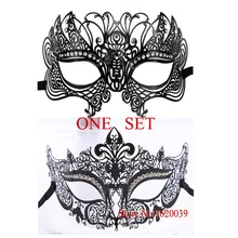 Влюбленные мужчины женщины пара маски венецианских маскарадов рождественские черные металлические маски Гра вечерние шоу косплей сексуальная Свадебная маска набор