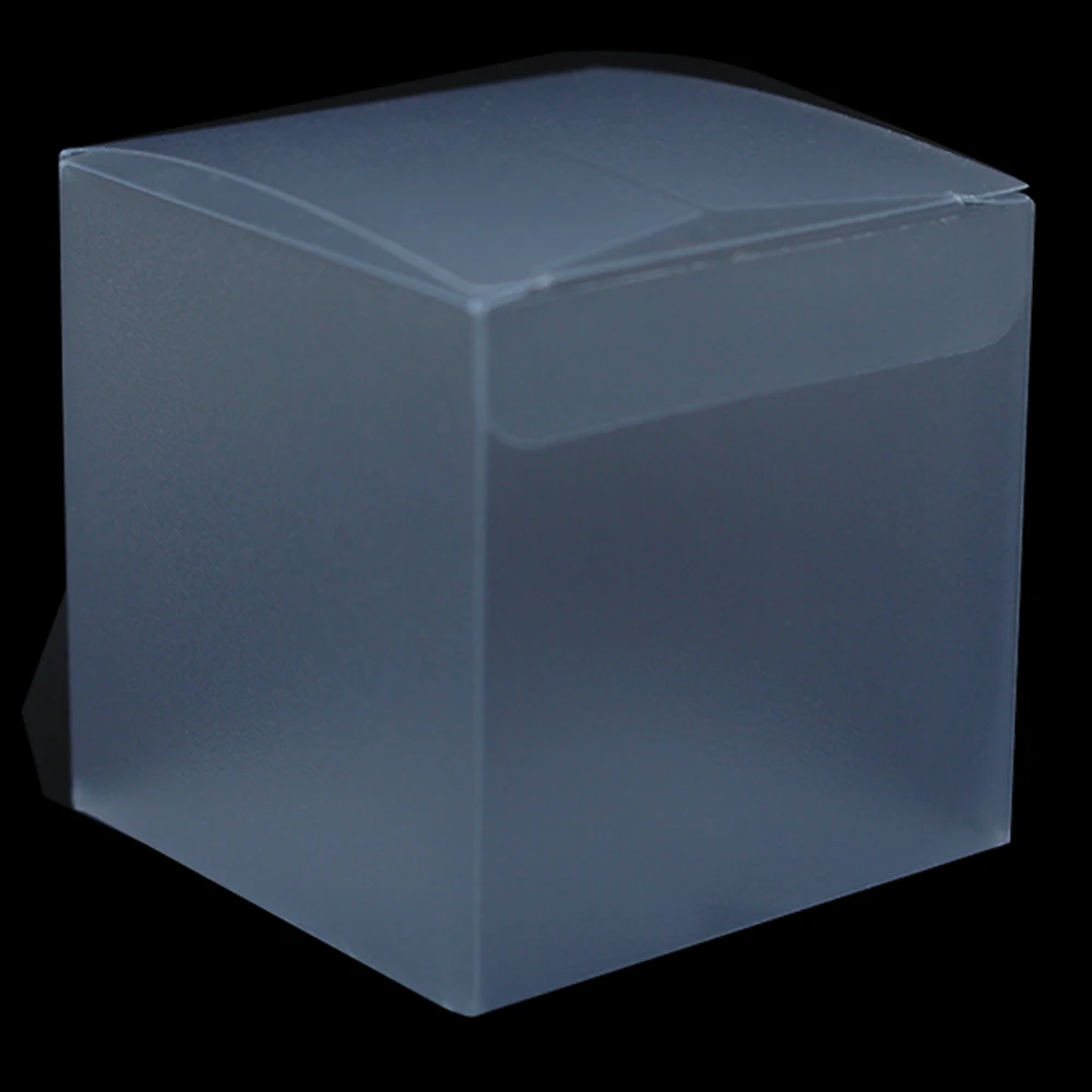 

Wholesale Square Frosted Transparent Plastic PVC Packaging Box Folding Carton Dust-proof Gift Cake Craft Packing Wedding Party