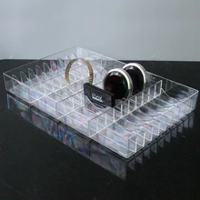 Caja de presentación de pulsera acrílica de alta calidad, soporte para bandeja de joyería, caja de almacenamiento para tobillera, vitrina de brazaletes, caja de maquillaje