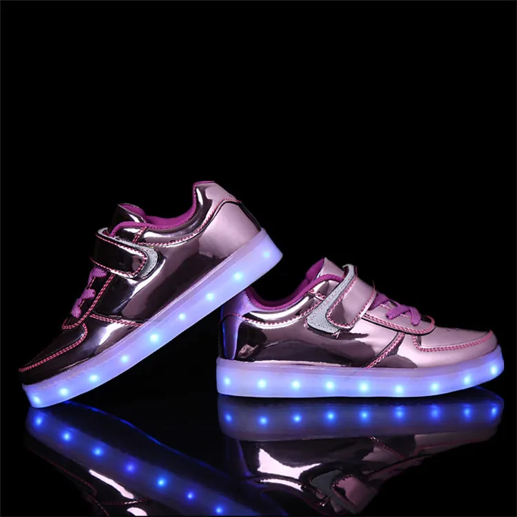 Детская светодиодная обувь зарядные устройства usb красочные светящиеся кроссовки флэш детская обувь мальчик и Кроссовки для девочки Детские светящиеся кроссовки